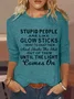 Women's Funny Sarcasm Stupid People Casual Shirt