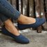 Plain Mesh Fabric Vintage All Season Shallow Shoes