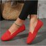 Plain Mesh Fabric Vintage All Season Shallow Shoes