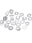 Knuckle ring set 22 pieces love ring female design sense niche butterfly ring