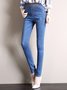 Plain Casual Regular Fit Denim Jeans