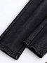 Plain Casual Tight Denim Jeans