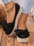 Bow Vacation Platform Espadrille Shoes