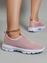 Rhinestone Breathable Mesh Fabric Slip On Sneakers