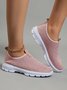Rhinestone Breathable Mesh Fabric Slip On Sneakers