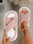 Casual Cross Strap Comfy Fluffy Slippers