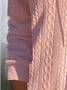 Loose Plain Knit Hooded Jacket in Textured Fabric With Zip