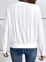 Plus size Casual Stand Collar Loose Plain Jacket
