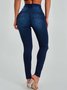 Plain Casual Tight Jeans