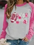 Casual Abstract Crew Neck Sweatshirt