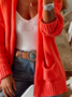Plus size Loose Casual Others Cardigan