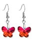 Butterfly Crystal Party Dangle Earrings