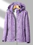 Waterproof Windproof Hoodie Geometric Casual Loose Wearable Windbreaker Hooded Jacket