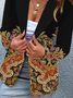 Loose Casual Lapel Collar Ethnic Blazer