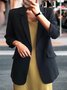 Plain Loose Casual Lapel Collar Blazer