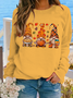 Casual Loose Crew Neck Halloween Sweatshirt