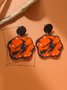 Halloween Spider Web Butterfly Dangle Earrings