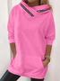 Casual Plain Sweatshirt