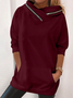 Casual Plain Sweatshirt