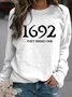 Crew Neck Casual Halloween Sweatshirt