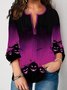 Buckle Casual Loose Halloween T-Shirt