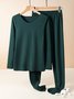Loose Knitted Casual Two-Piece Set