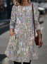 Loose Crew Neck Jersey Casual Dress