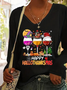 Casual Halloween Loose Jersey T-Shirt