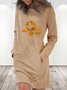 Crew Neck Loose Halloween Casual Dress