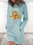 Crew Neck Loose Halloween Casual Dress