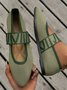 Casual High-Elastic Mesh Fabric Color Block Mary Jane Shoes