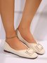 Women Buckle Commuting Square Toe Shallow Shoes