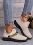 Women Chain Decor Slip On High-Elastic Flyknit Sneakers