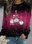 Christmas Casual Loose Crew Neck Long Sleeve H-Line Xmas Sweatshirt