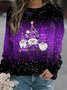 Christmas Casual Loose Crew Neck Long Sleeve H-Line Xmas Sweatshirt