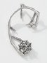 Halloween Skull Hand Spider Web Rhinestone Punk Earrings