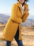 Casual Loose Pocket Stitching Wool-Blend Coat