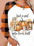 Crew Neck Halloween Casual Loose Sweatshirt