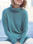 Plain Loose Yarn/Wool Yarn Casual Sweater