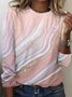 Plus Size Abstract Casual T-Shirt