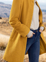 Casual Loose Pocket Stitching Wool-Blend Coat
