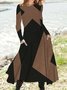 Geometric Casual Crew Neck Dress