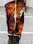 Casual Halloween Knitted Legging