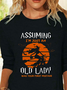 Plus size Crew Neck Halloween Casual T-Shirt