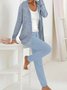 Striped Hoodie Jersey Casual Two-Piece Set Coat With Pants