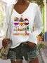 Casual Halloween Loose Jersey T-Shirt