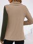 Casual Regular Fit Contrast Stitching Shirt
