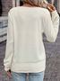 Square Neck Fold Pleated Detail Casual Shirt