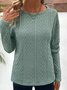 Crew Neck Loose Plain Casual T-Shirt