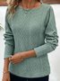 Crew Neck Loose Plain Casual T-Shirt